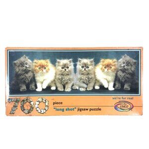 Ceaco 700 Piece Panoramic Jigsaw Puzzle "We're Fur Real" Vintage
